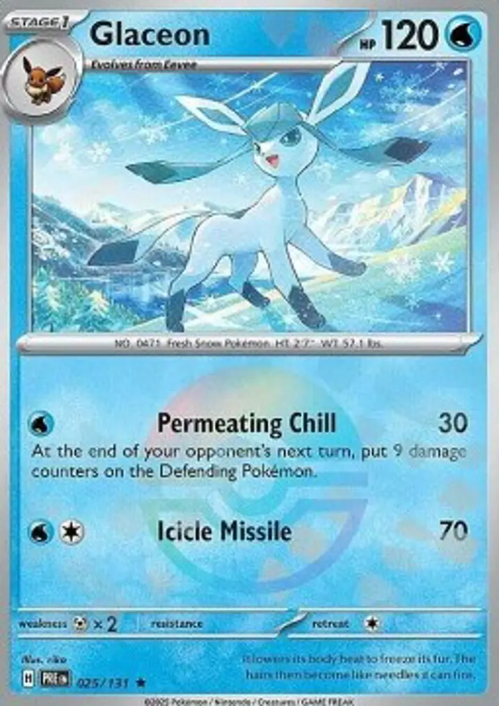 Glaceon  Single: Pokemon Prismatic Evolutions: Additionals Einzelkarte