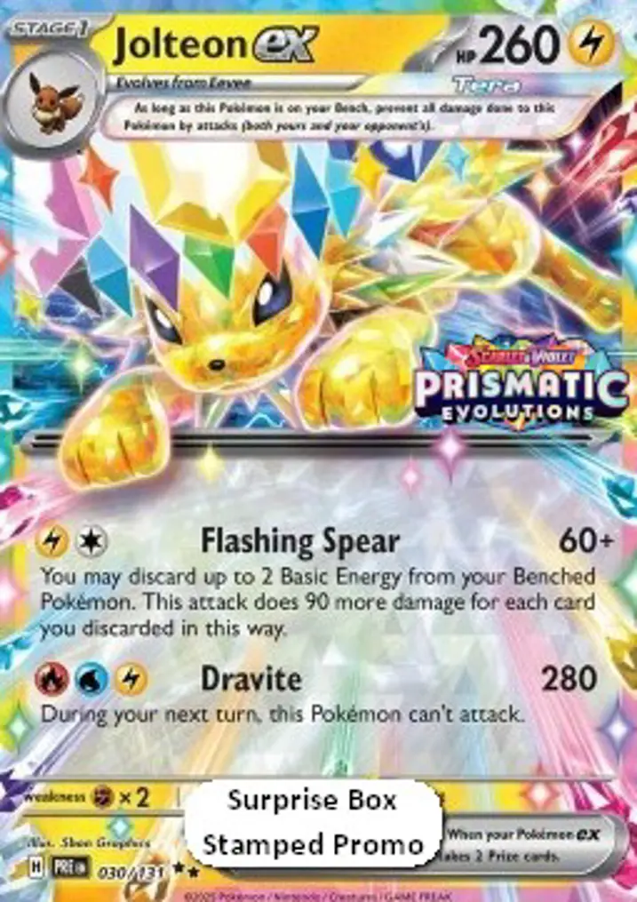 Jolteon ex  Single: Pokemon Prismatic Evolutions: Additionals Einzelkarte