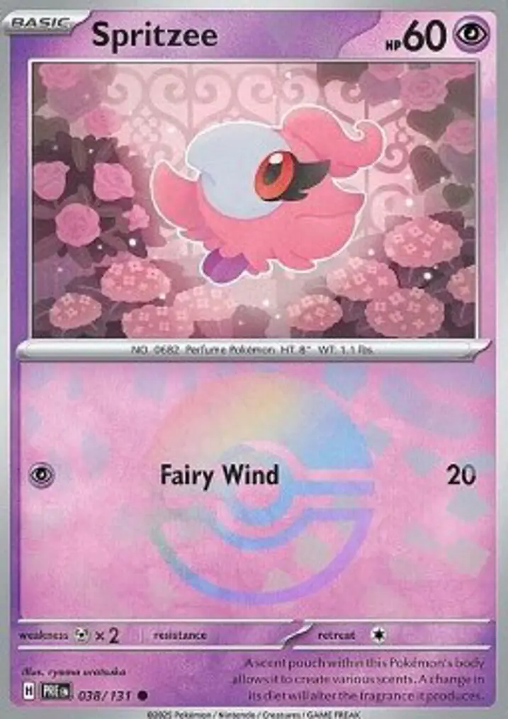 Spritzee  Single: Pokemon Prismatic Evolutions: Additionals Einzelkarte