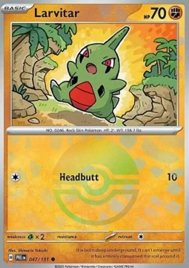 Larvitar  Single: Pokemon Prismatic Evolutions: Additionals Einzelkarte