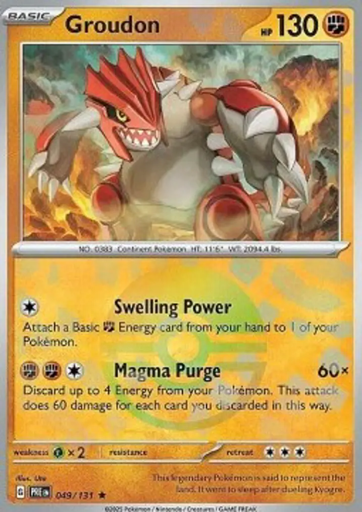 Groudon  Single: Pokemon Prismatic Evolutions: Additionals Einzelkarte