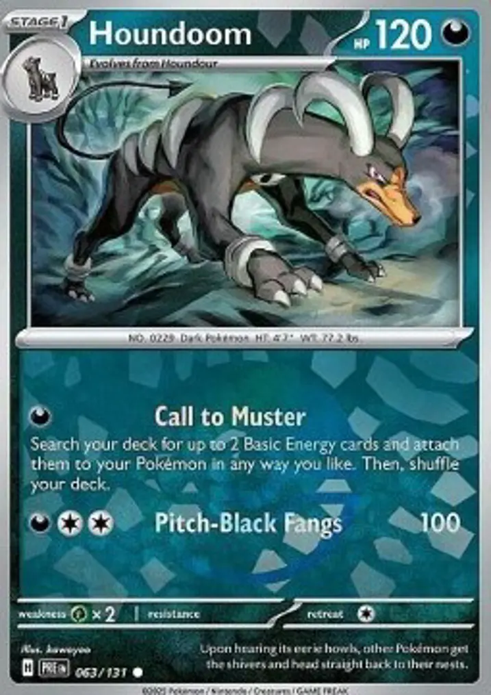 Houndoom  Single: Pokemon Prismatic Evolutions: Additionals Einzelkarte