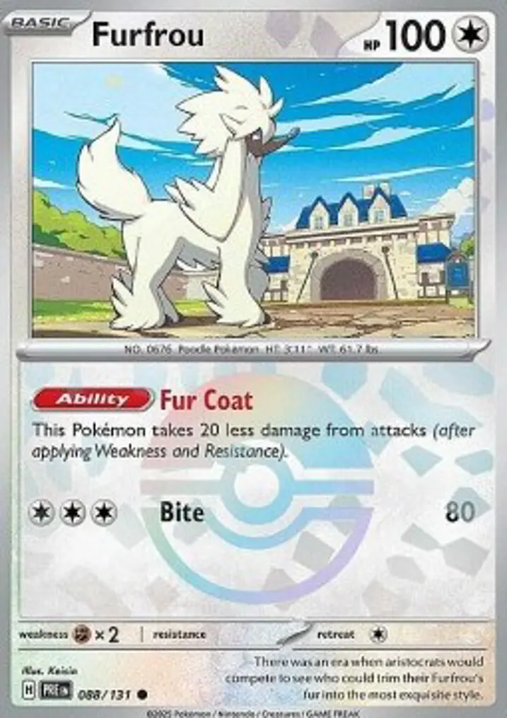 Furfrou  Single: Pokemon Prismatic Evolutions: Additionals Einzelkarte