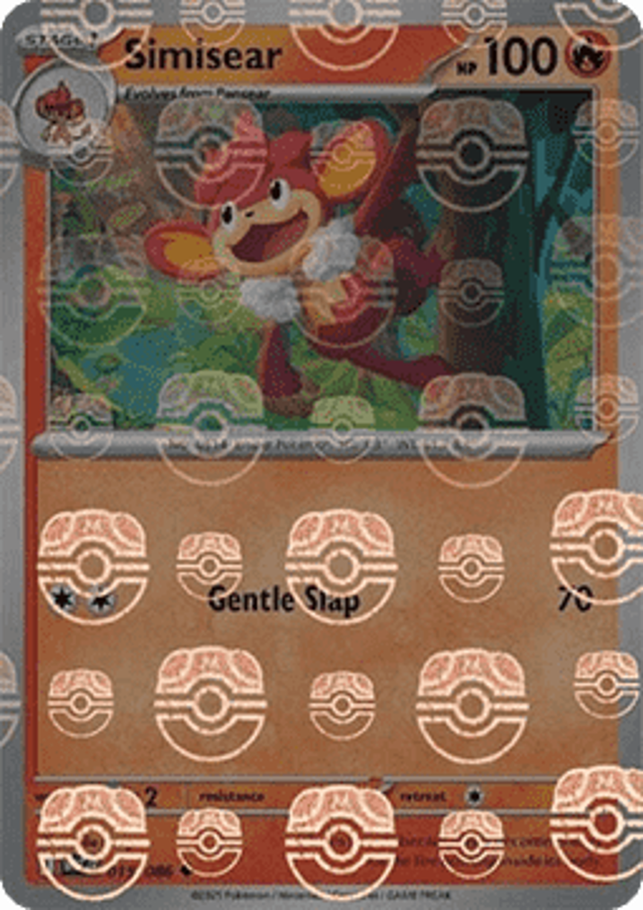 Simisear  Single: Pokemon White Flare: Additionals Einzelkarte