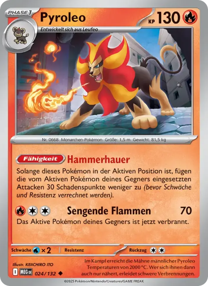 Pyroar  Single: Pokemon Mega Evolution Einzelkarte