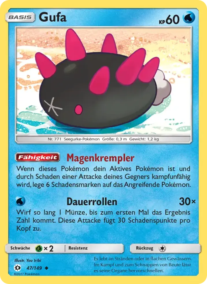 Pyukumuku  Single: Pokemon Sun & Moon Einzelkarte