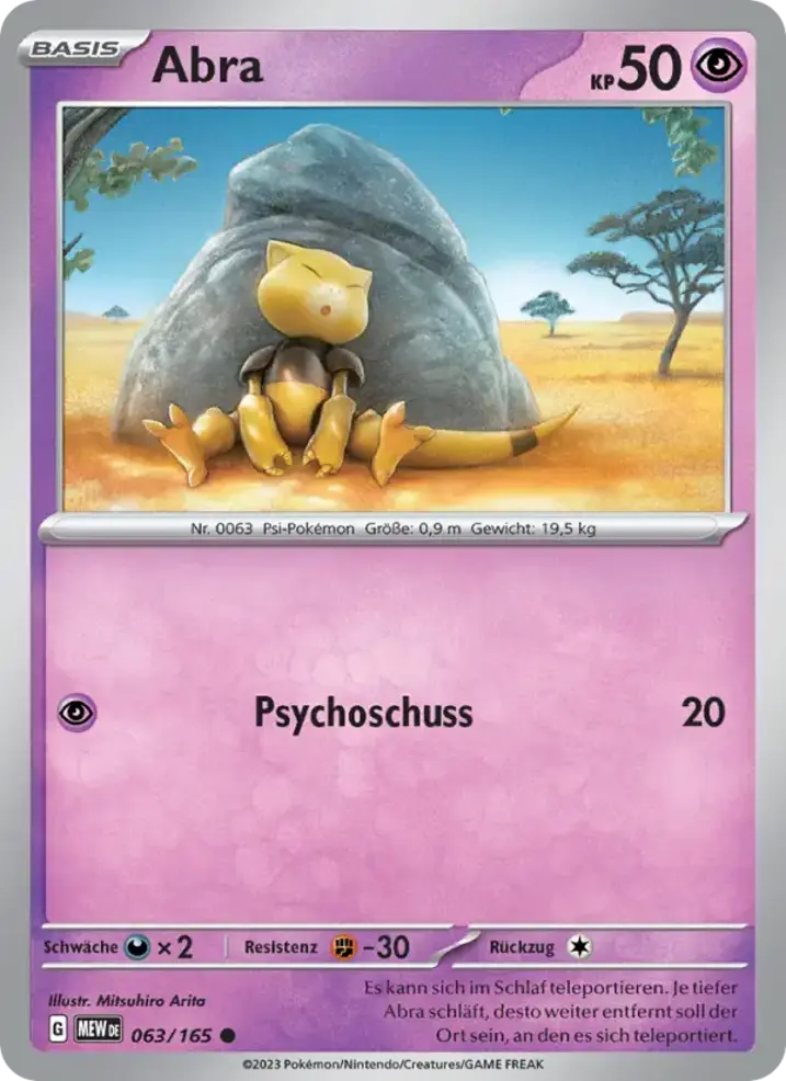 Abra  Single: Pokemon 151 Einzelkarte