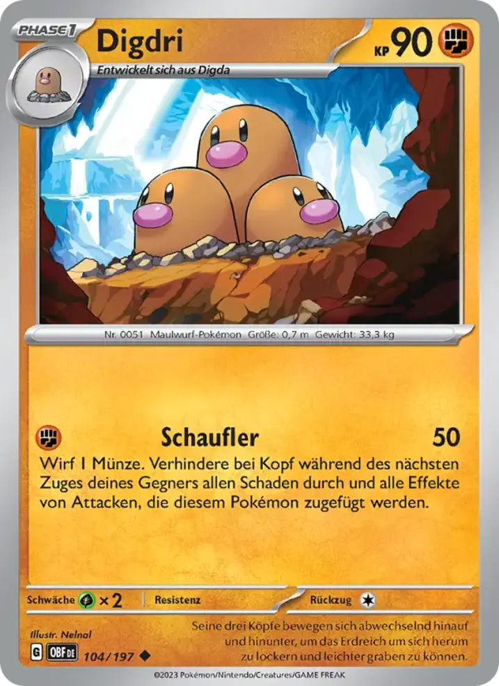 Dugtrio  Single: Pokemon Obsidian Flames Einzelkarte