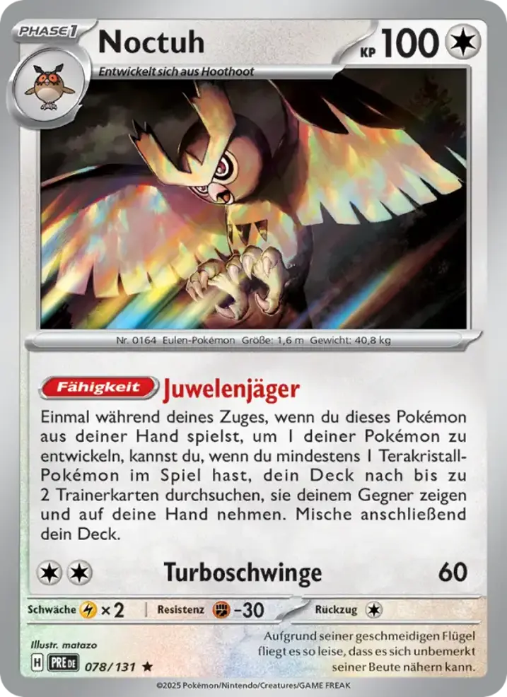 Noctowl  Single: Pokemon Prismatic Evolutions Einzelkarte