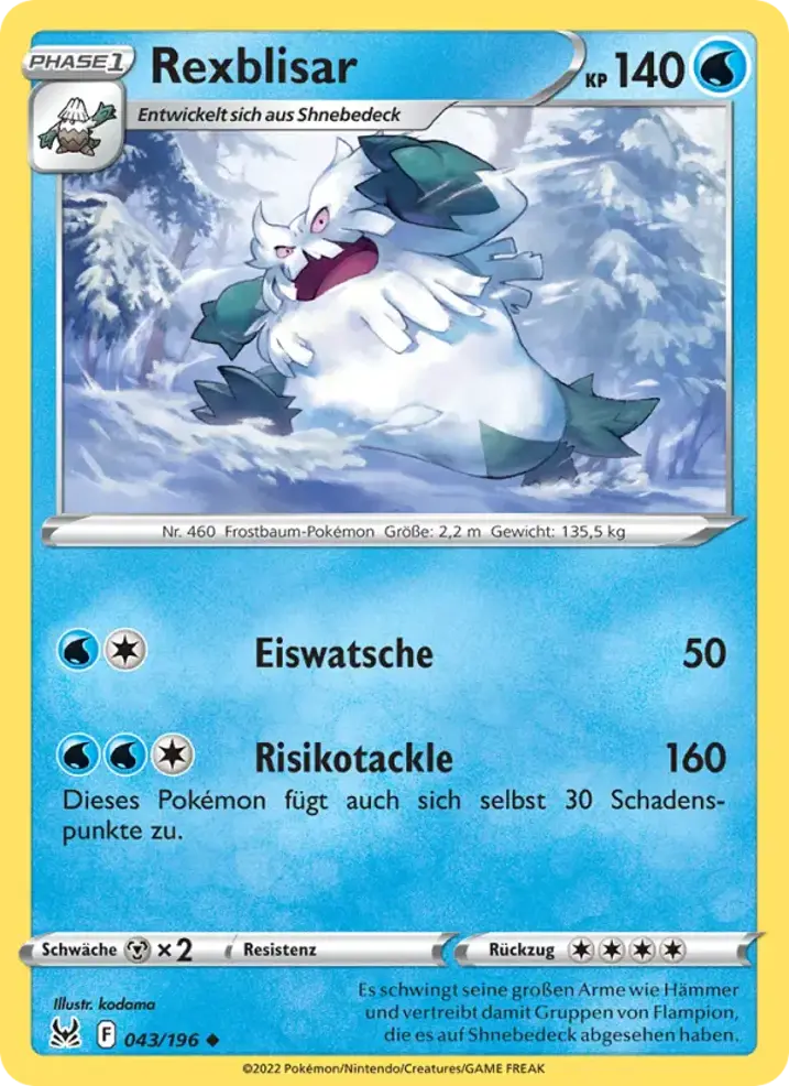 Abomasnow  Single: Pokemon Lost Origin Einzelkarte