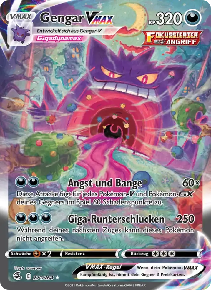 Gengar VMAX  Single: Pokemon Fusion Strike Einzelkarte