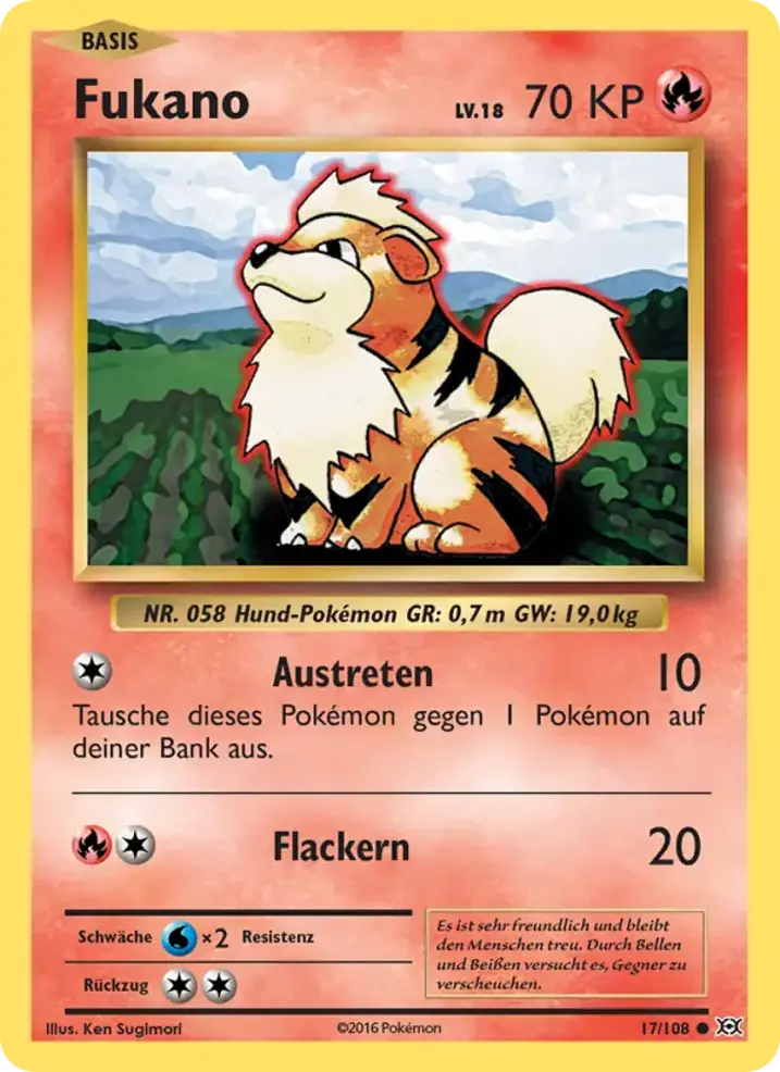 Growlithe  Single: Pokemon Evolutions Einzelkarte