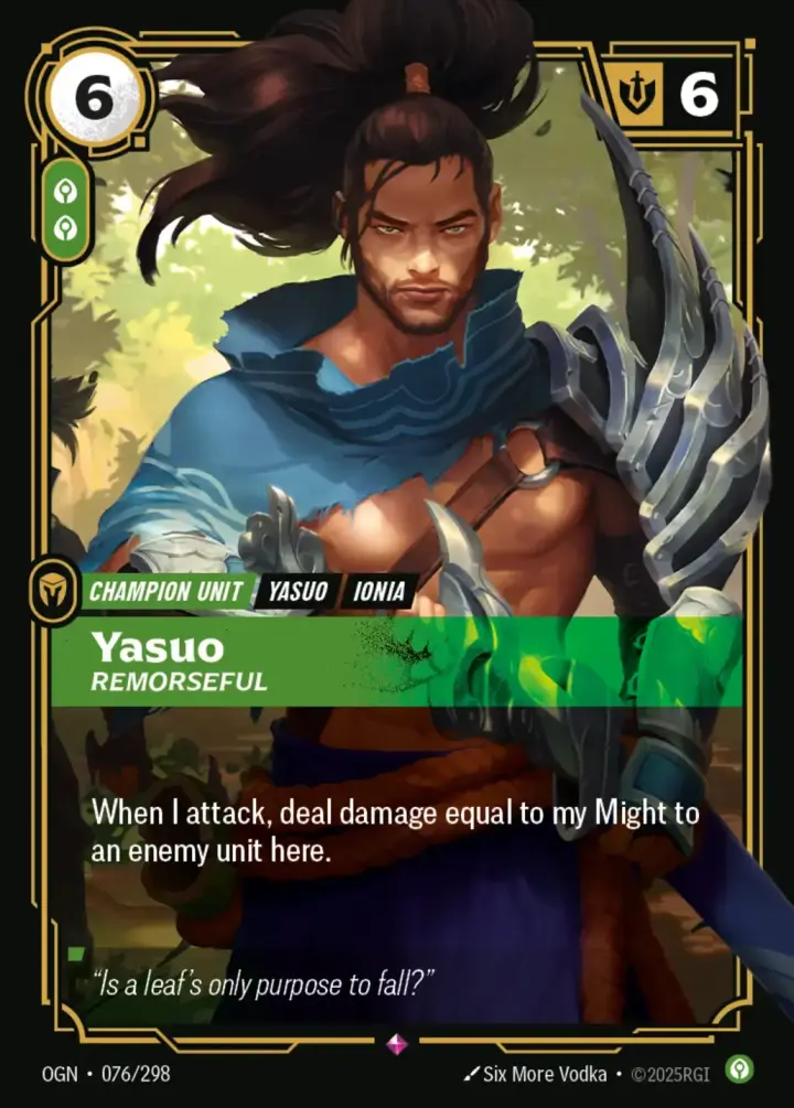 Yasuo, Remorseful (V.1 - Rare)
