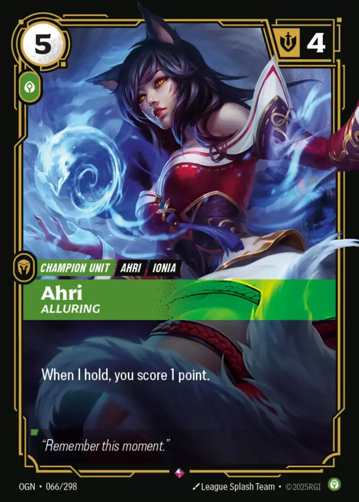 Ahri, Alluring Single: Riftbound: League of Legends Origins: Promos Einzelkarte