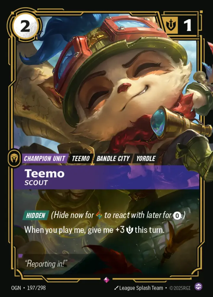 Teemo, Scout (V.1 - Rare)