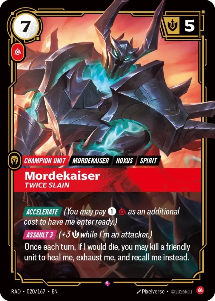 Mordekaiser, Twice Slain (V.1 - Rare)