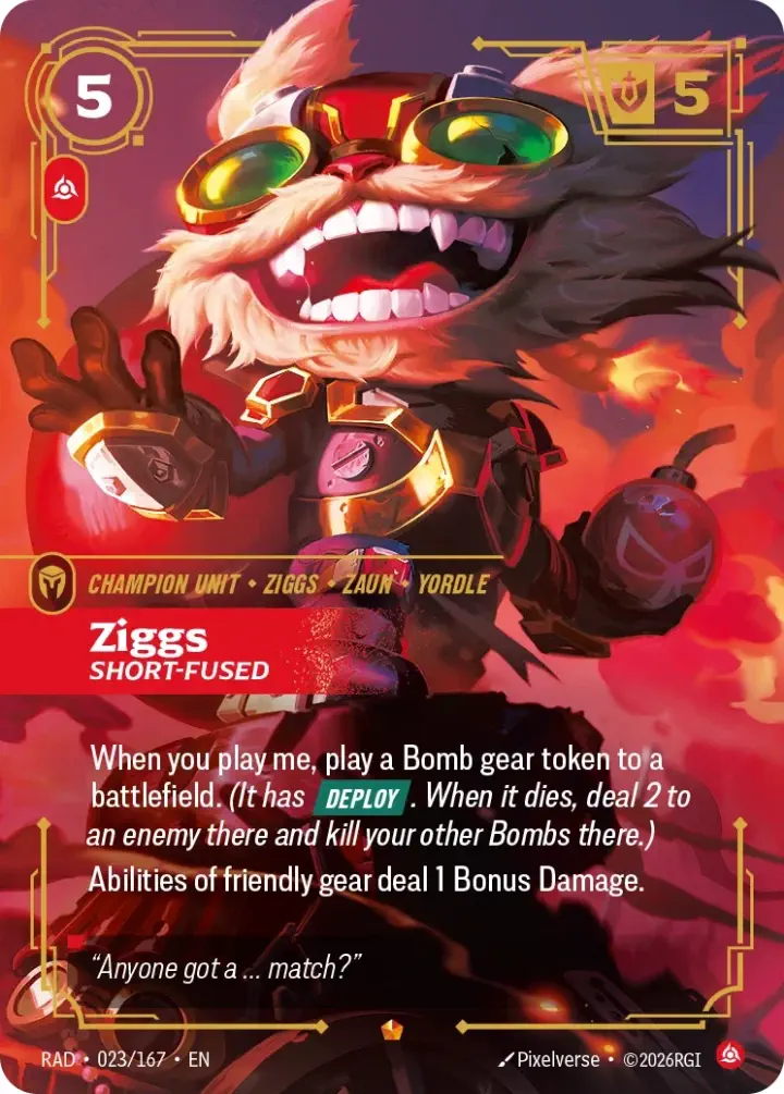 Ziggs, Short Fused (V.1 - Epic)