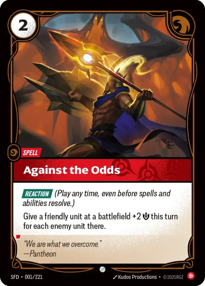 Against the Odds Single: Riftbound: League of Legends Spiritforged Einzelkarte