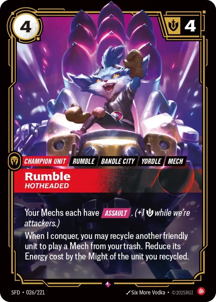 Rumble, Hotheaded (V.1 - Rare)