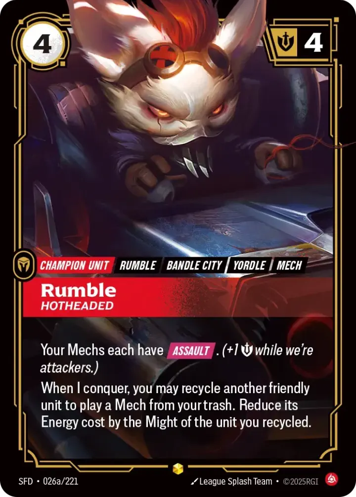 Rumble, Hotheaded (V.2 - Showcase)