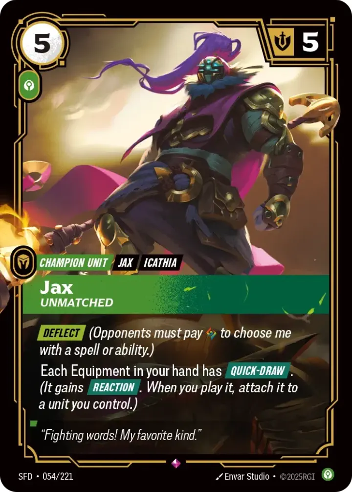 Jax, Unmatched (V.1 - Rare)
