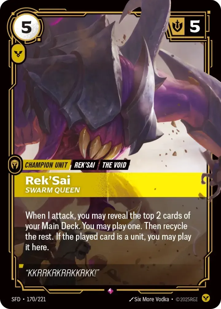 Rek'Sai, Swarm Queen (V.1 - Rare)