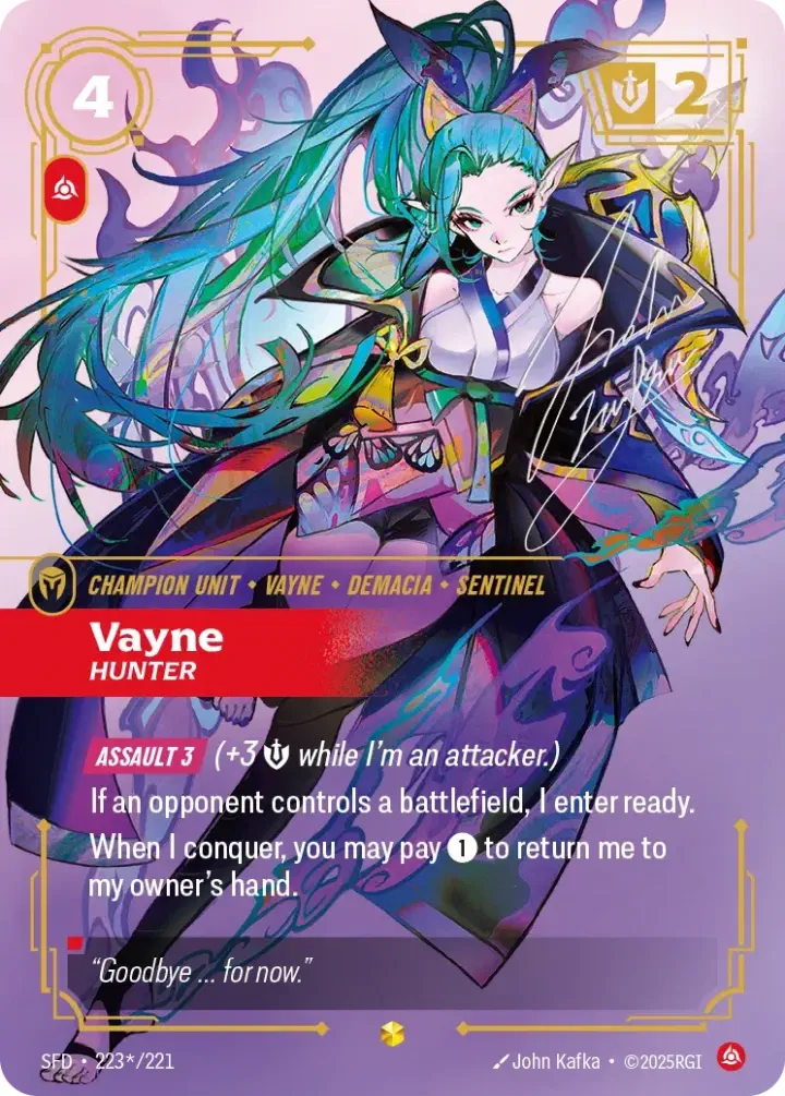 Vayne, Hunter (V.2 - Signed Showcase)
