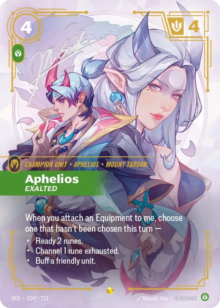 Aphelios, Exalted (V.3 - Signed Showcase)