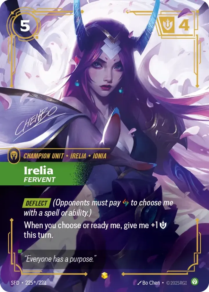 Irelia, Fervent (V.4 - Signed Showcase)