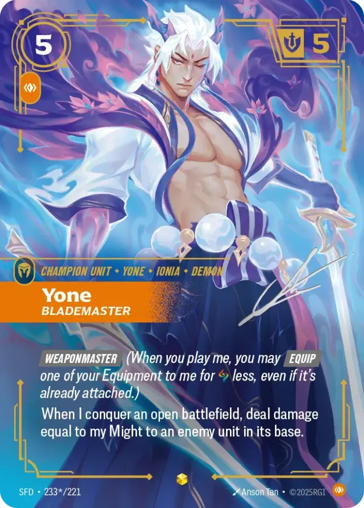 Yone, Blademaster (V.3 - Signed Showcase)