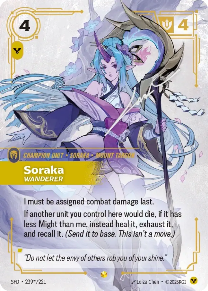 Soraka, Wanderer (V.3 - Signed Showcase)