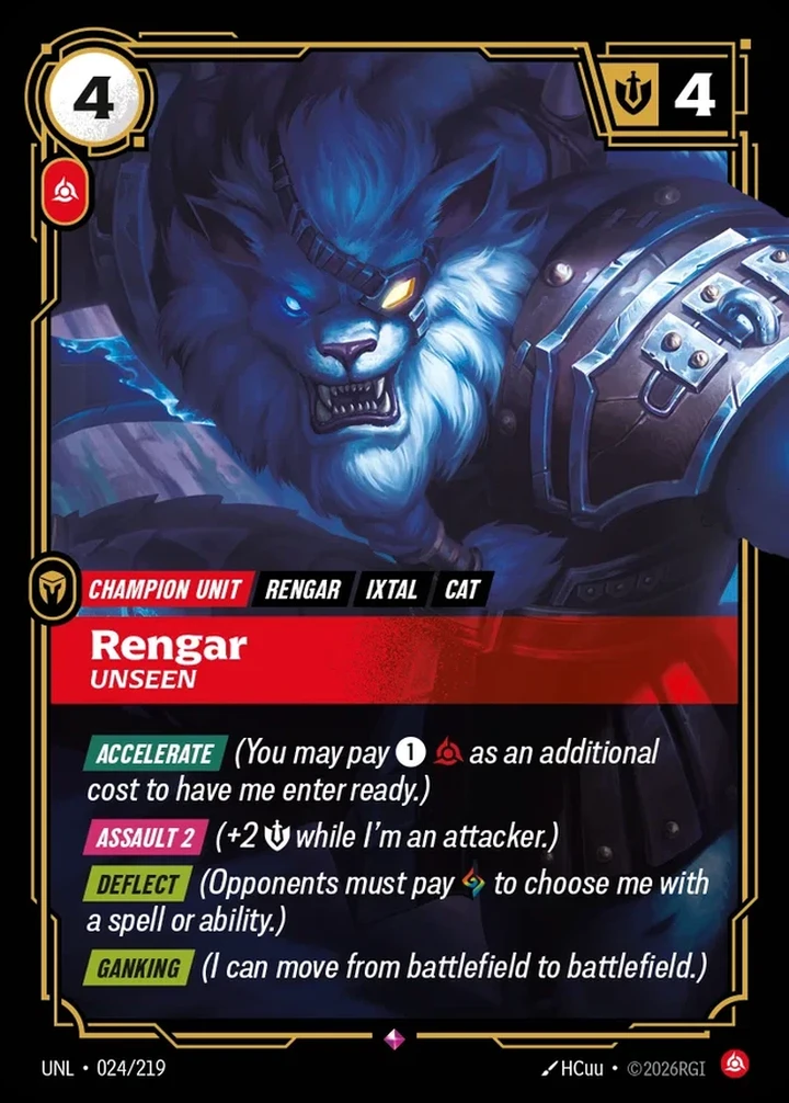 Rengar, Unseen (V.1 - Rare)