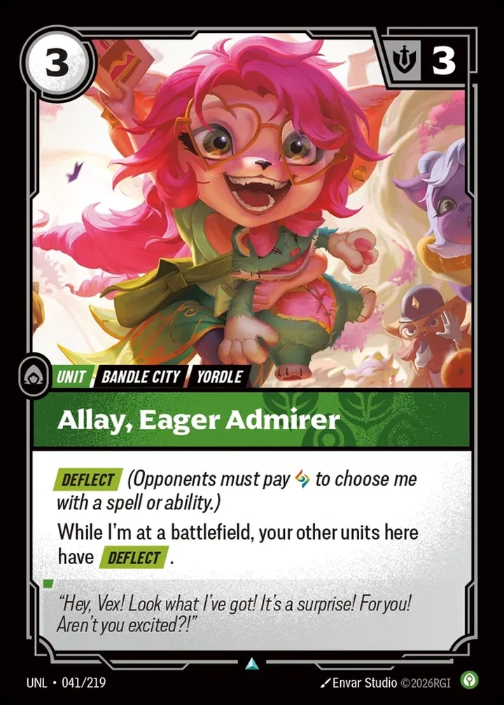 Allay, Eager Admirer Single: Riftbound: League of Legends Unleashed Einzelkarte