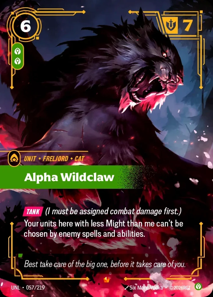 Alpha Wildclaw Single: Riftbound: League of Legends Unleashed Einzelkarte