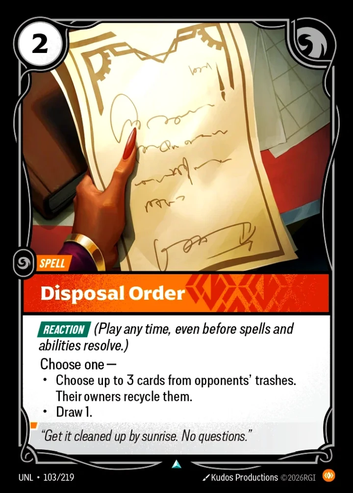 Disposal Order