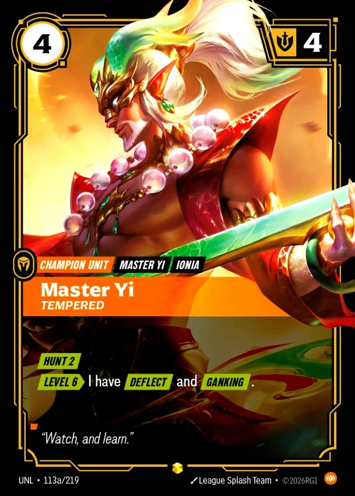 Master Yi, Tempered (V.2 - Showcase)