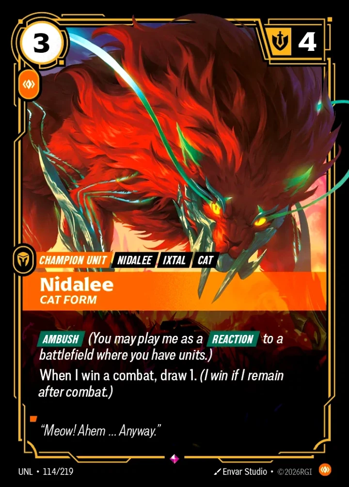 Nidalee, Cat Form