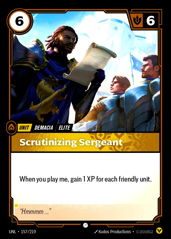 Scrutinizing Sergeant