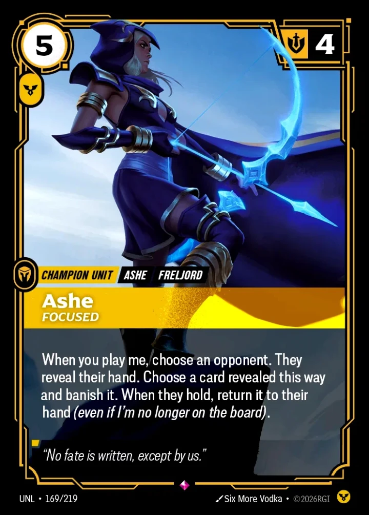 Ashe, Focused