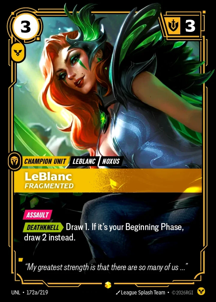 Leblanc, Fragmented (V.2 - Showcase)