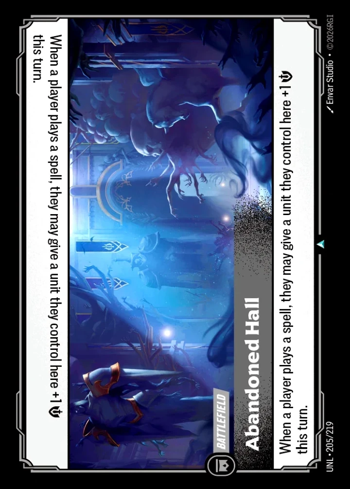 Abandoned Hall Single: Riftbound: League of Legends Unleashed Einzelkarte