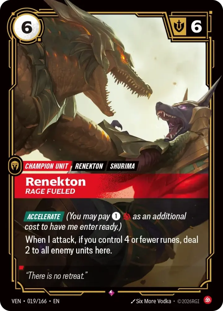 Renekton, Rage Fueled (V.1 - Rare)
