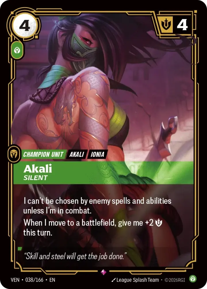 Akali, Silent (V.1 - Rare)