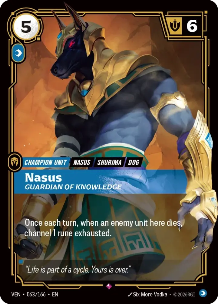Nasus, Guardian of Knowledge (V.1 - Rare)