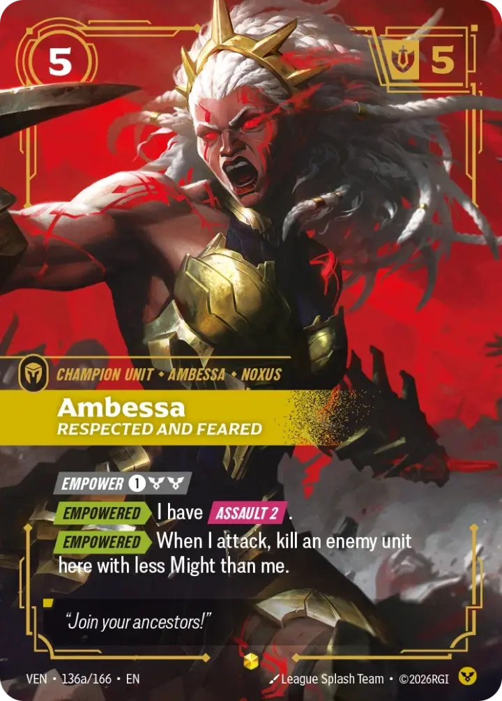 Ambessa, Respected and Feared (V.2 - Showcase)