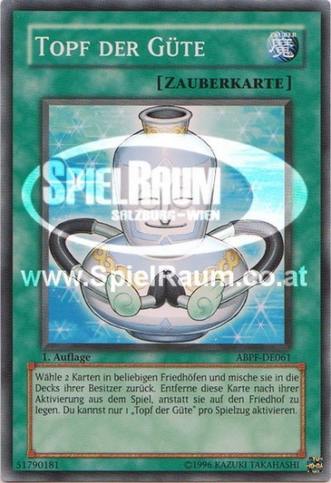 Pot of Benevolence Single: Yu-Gi-Oh! Absolute Powerforce Einzelkarte