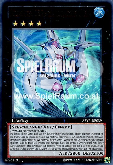 Number C32: Shark Drake Veiss (V.1 - Ultra Rare) Single: Yu-Gi-Oh! Abyss Rising Einzelkarte