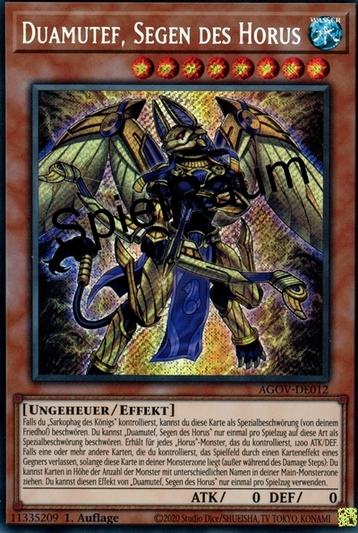 Duamutef, Blessing of Horus (V.1 - Secret Rare)