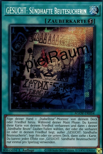 WANTED: Seeker of Sinful Spoils (V.1 - Secret Rare)
