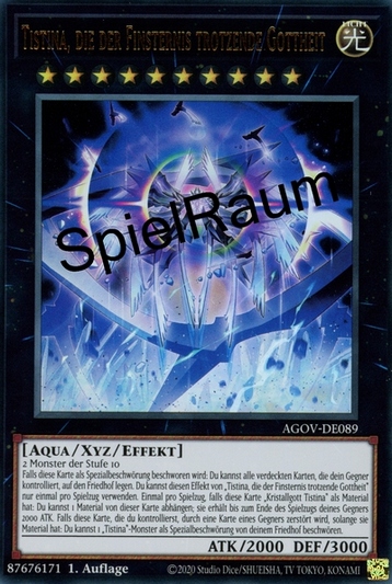Tistina, the Divinity that Defies Darkness (V.1 - Ultra Rare) Single: Yu-Gi-Oh! Age of Overlord Einzelkarte